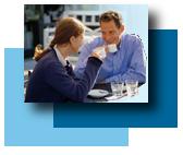 couple drinking coffee at table